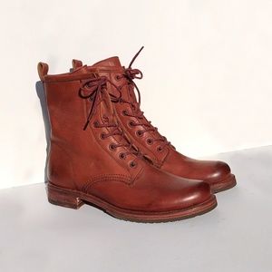 Red Frye Lace Up NWOT Boot